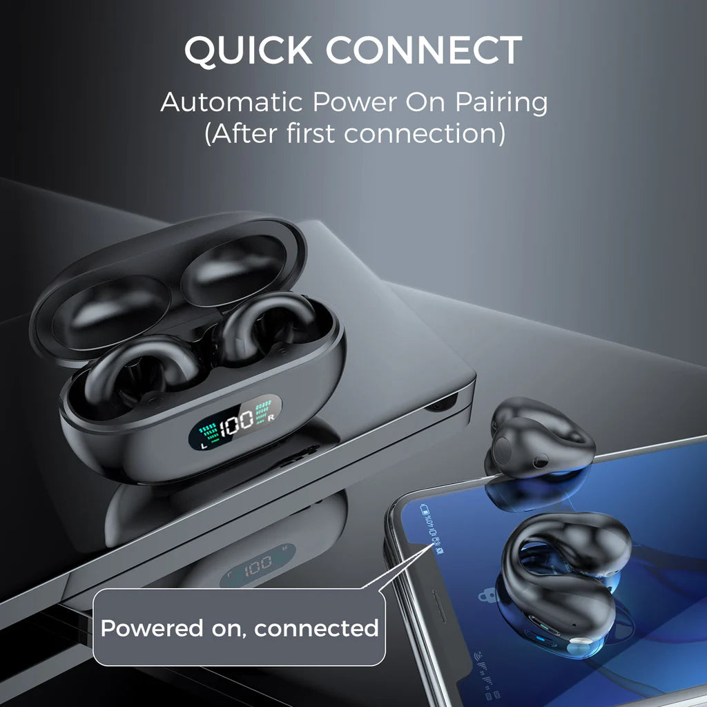 Sungale Wireless Ear Clip Bone Conduction Earbuds - Your Active Lifestyle Sound Solution
