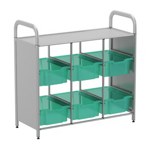 Gratnells Callero Custom Low-Level 6-Deep Tray Library Starter Unit -