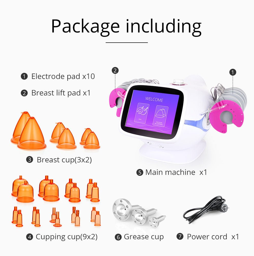 Shape Tactics All-in-One Body Enhancement Machine: EMS for Slimming & Breast, Vacuum Cupping for Detox
