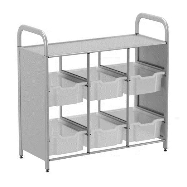 Gratnells Callero Custom Low-Level 6-Deep Tray Library Starter Unit -