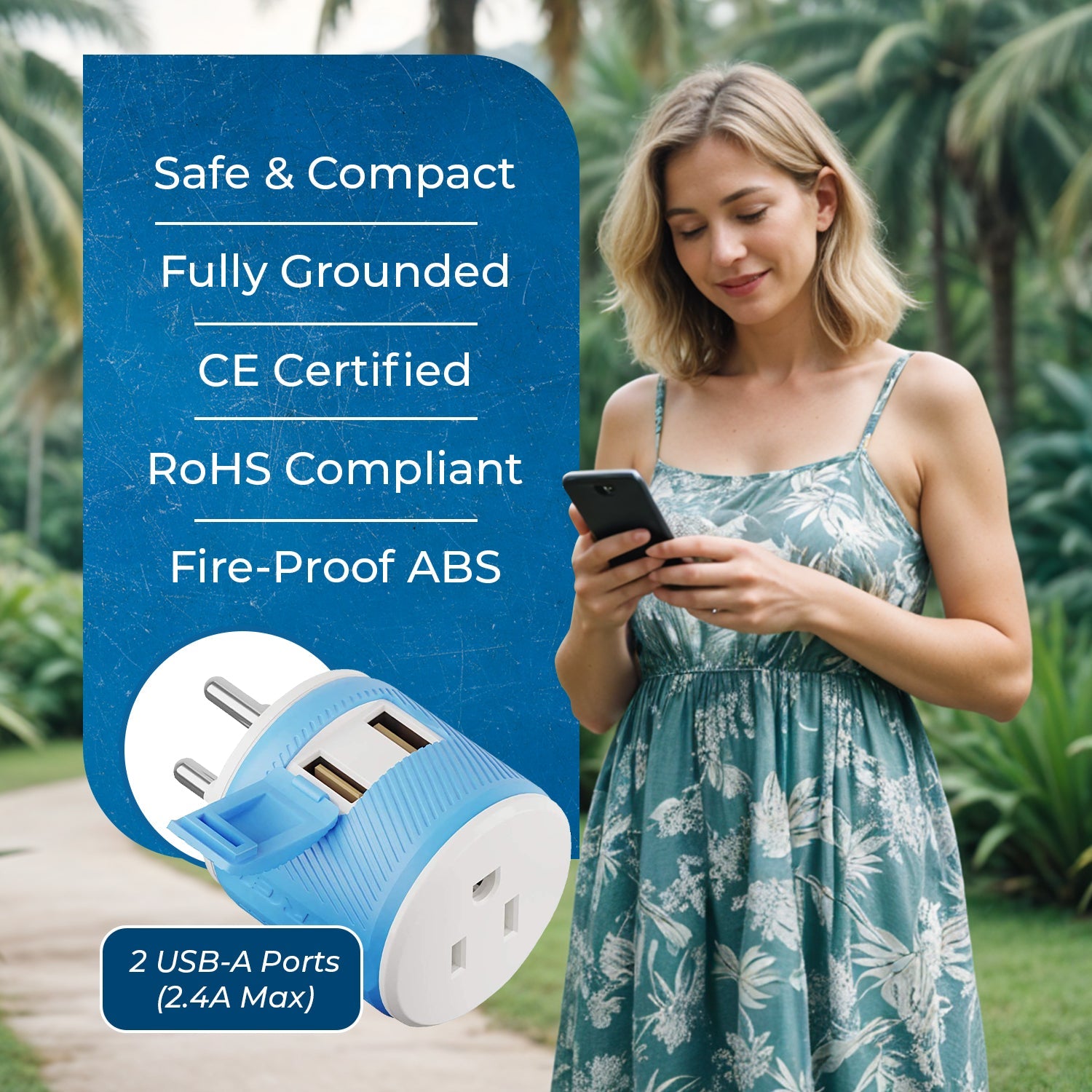 OREI U2U-18 Thailand Travel Adapter - Compact & Versatile for Your Journeys