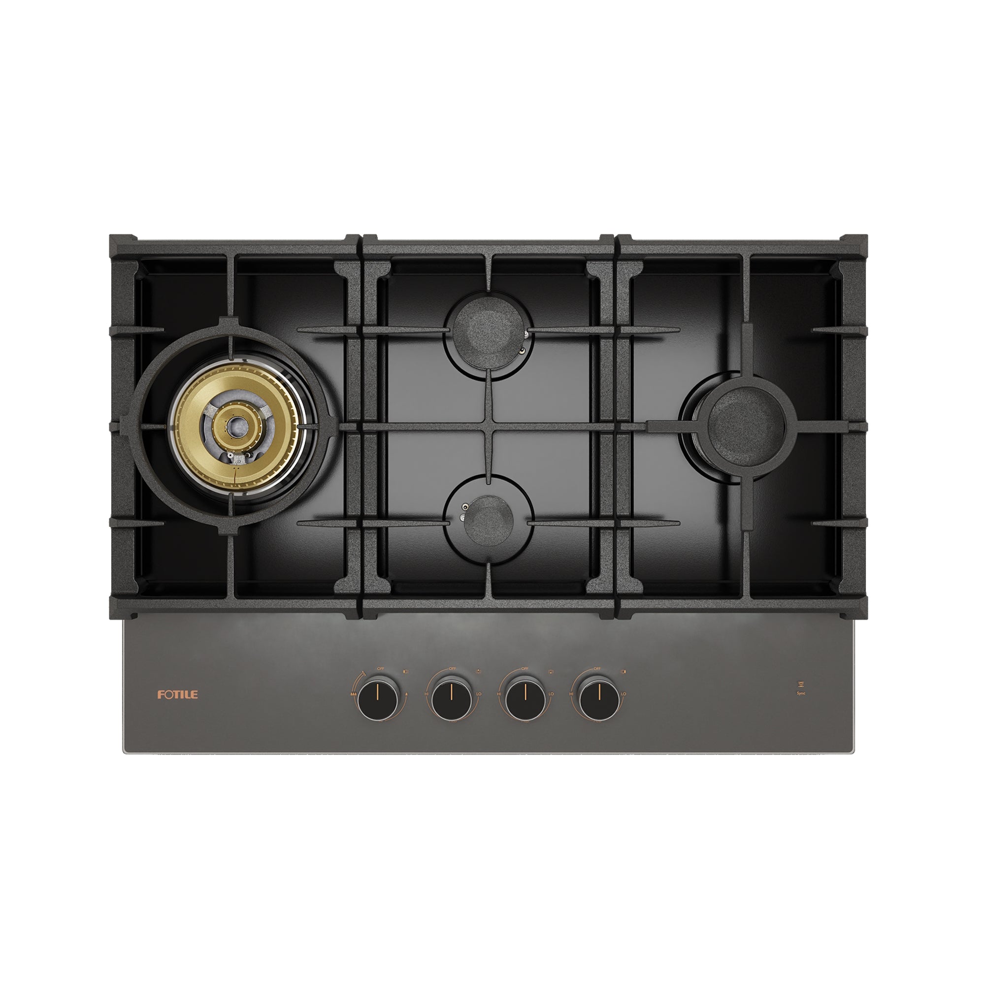 FOTILE Tri-Ring Gas Cooktop - GLG30401, Moonshadow Grey Series