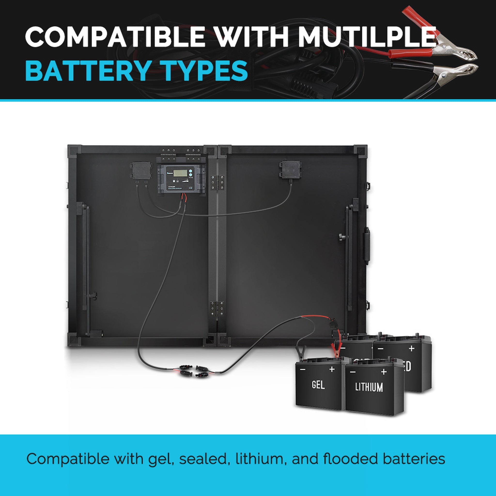 Renogy 100W Foldable Solar Suitcase with Voyager - Your Off-Grid Powerhouse