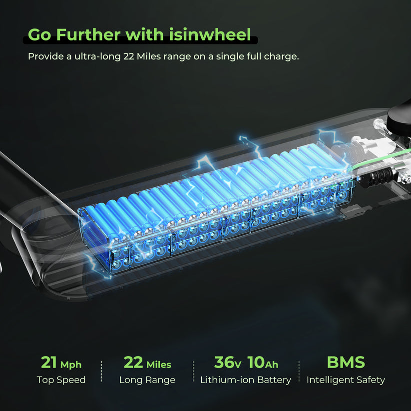 isinwheel S9Max 500W Upgraded Electric Scooter - Your Ultimate Urban Commuting Companion