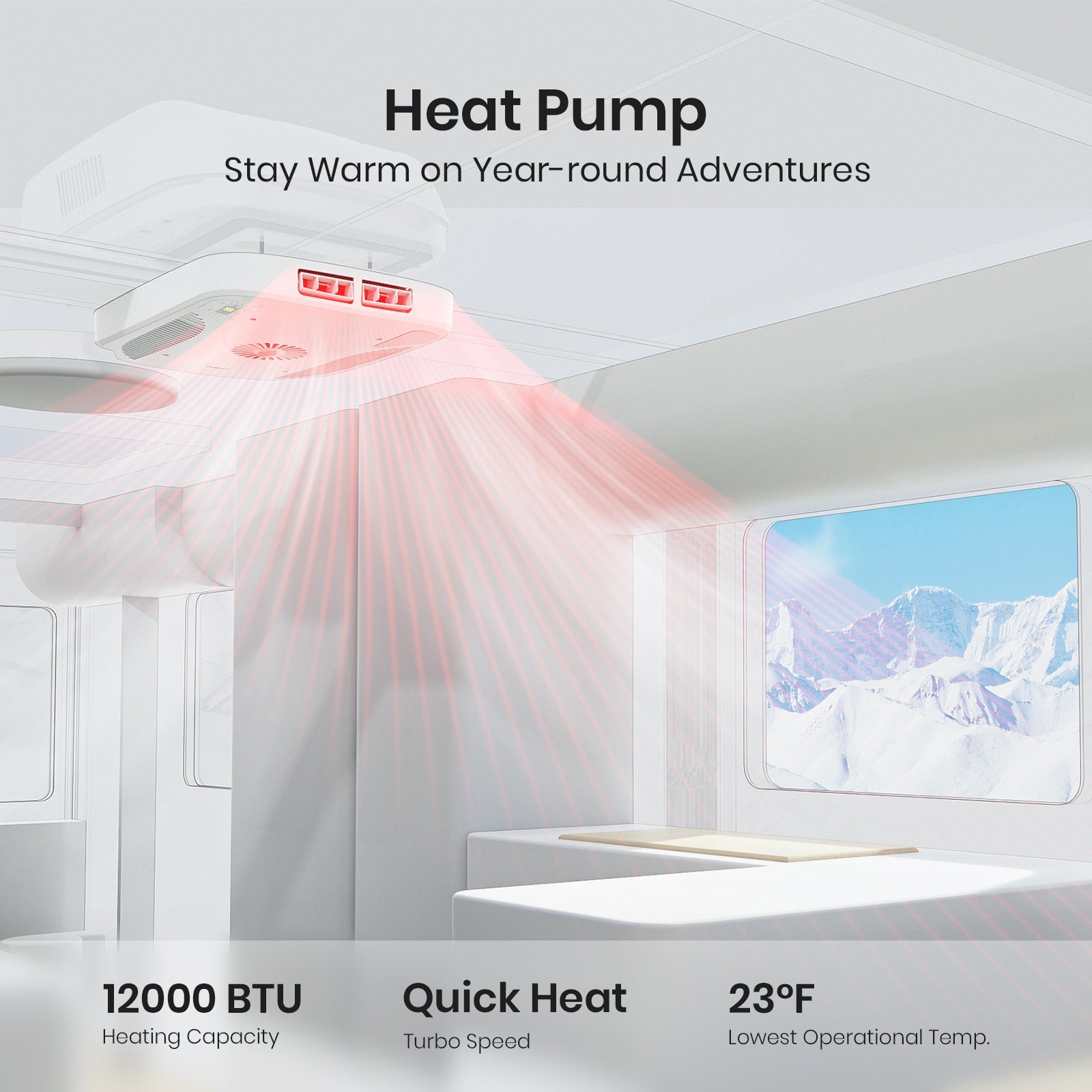 TOSOT RV 15,000 BTU Air Conditioner with Heat Pump: Your Ideal RV Cooling & Heating Solution