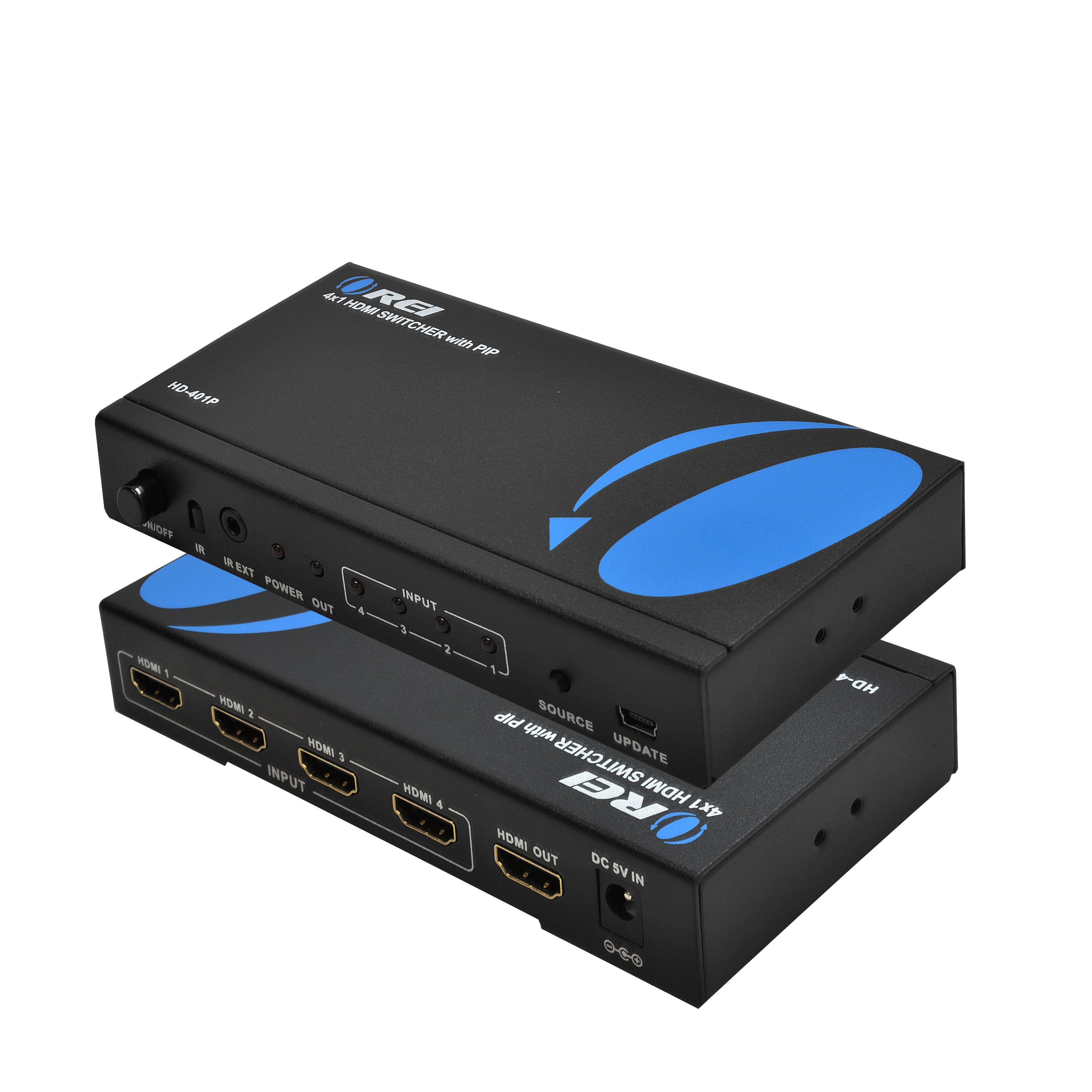 HD-401P 4K HDMI Switch with IR Remote - Seamlessly Switch and Enjoy Picture-in-Picture