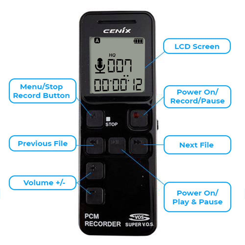 K-PASS-OTG 1040HR Password-Protected Audio Recorder