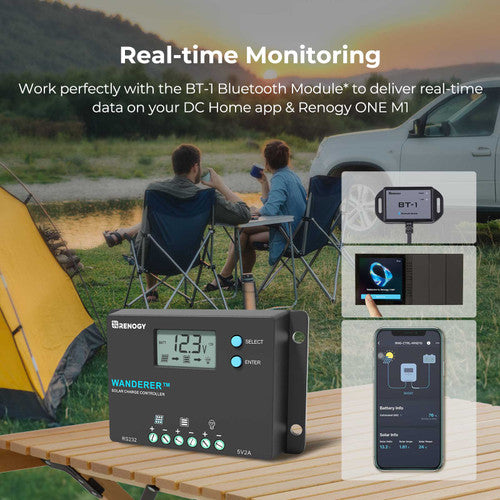 Renogy 100W 12V Monocrystalline Solar Starter Kit with Wanderer 10A Charge Controller - Your Key to Easy Solar Power