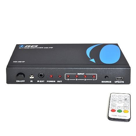 HD-401P 4K HDMI Switch with IR Remote - Seamlessly Switch and Enjoy Picture-in-Picture