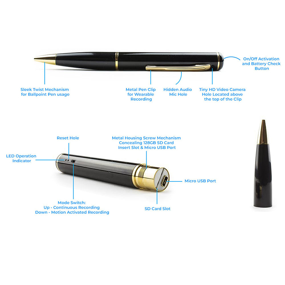 StealthCam PRO - 128GB Video Recording Pen