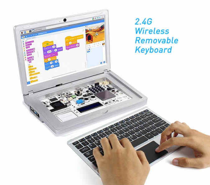 Elecrow CrowPi2 - All-in-One Raspberry Pi Educational Laptop for STEAM Learning, FCC/CE Certified - Deluxe Kit