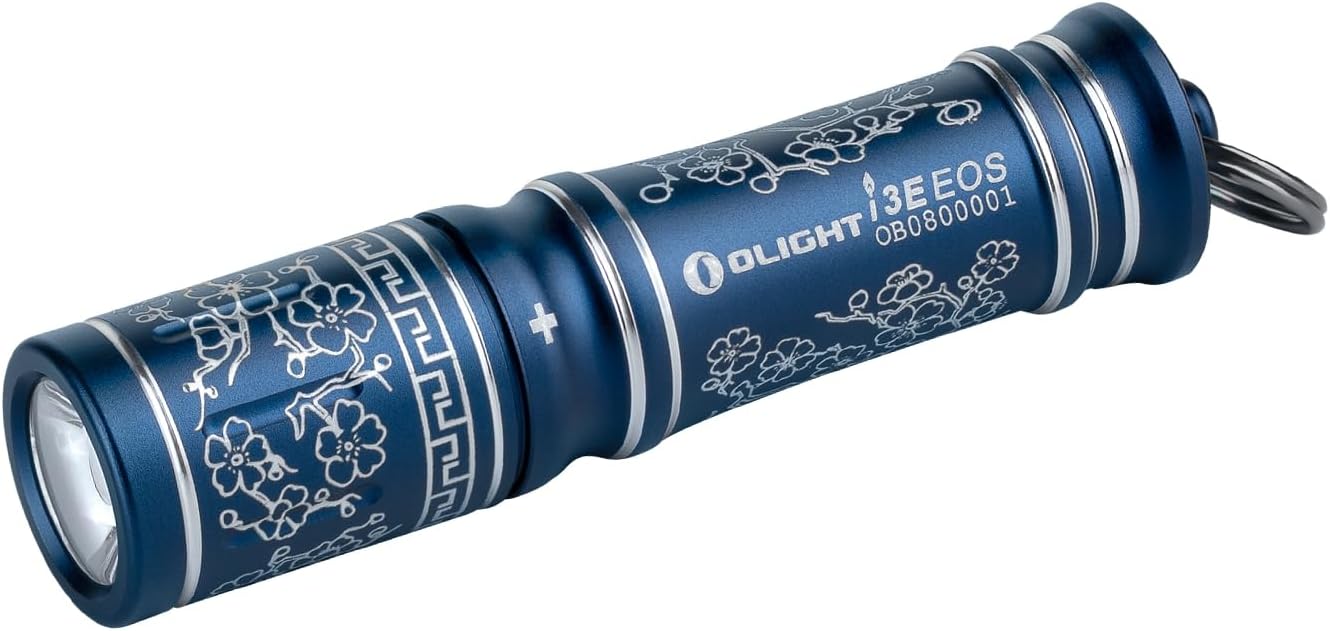 Blue Porcelain I3E Keychain Flashlight - Your Ultra-Portable Lighting Companion