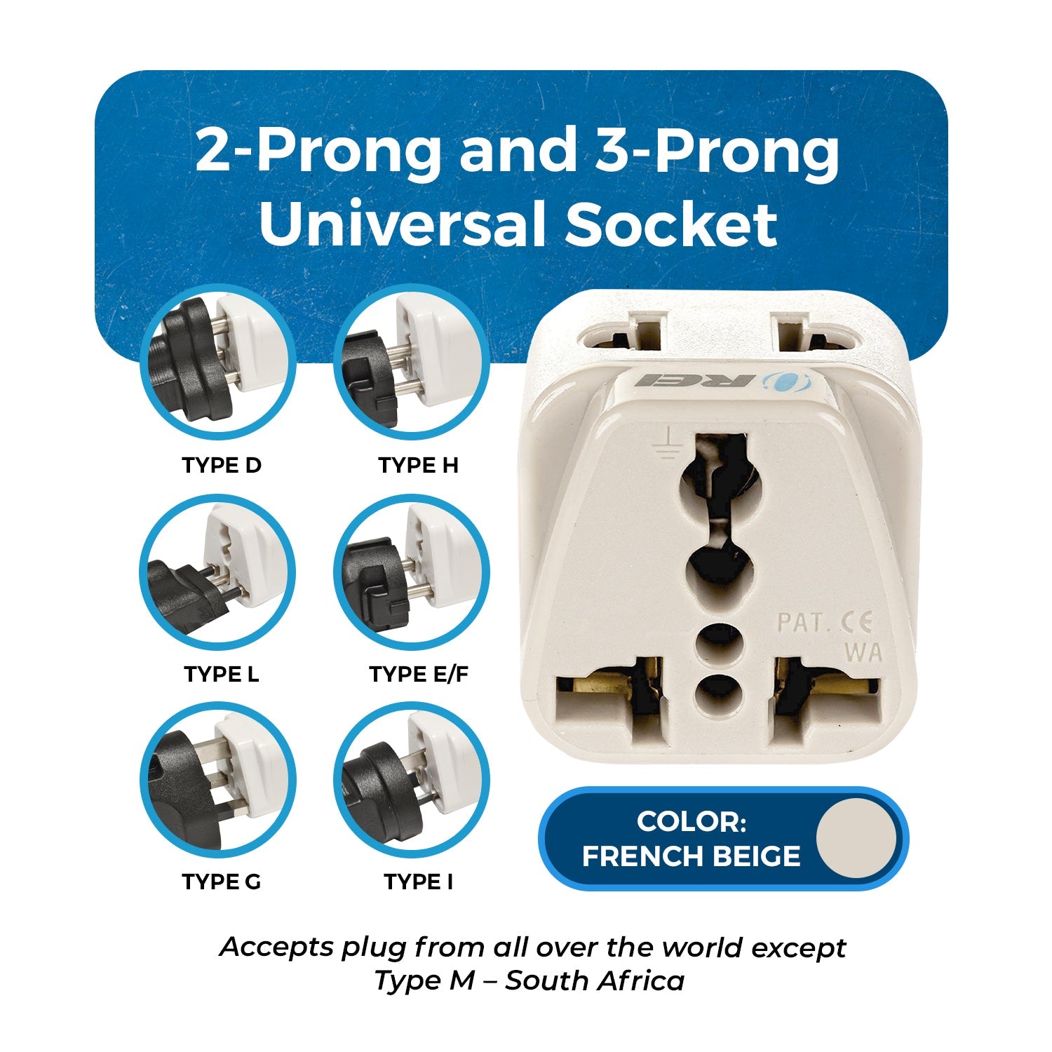 OREI DB-5 Japan & Philippines Travel Adapter: Compact 2-in-1 Type B