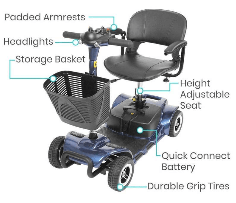 Vive Health Ultra-Responsive 4-Wheel Mobility Scooter