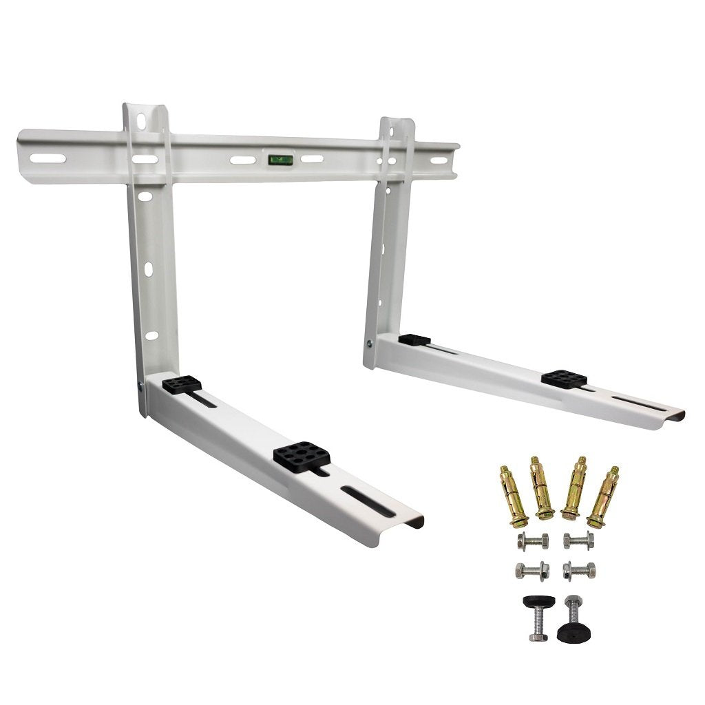 Leveler-Equipped Foldable Mounting Bracket for Mini Split Unit