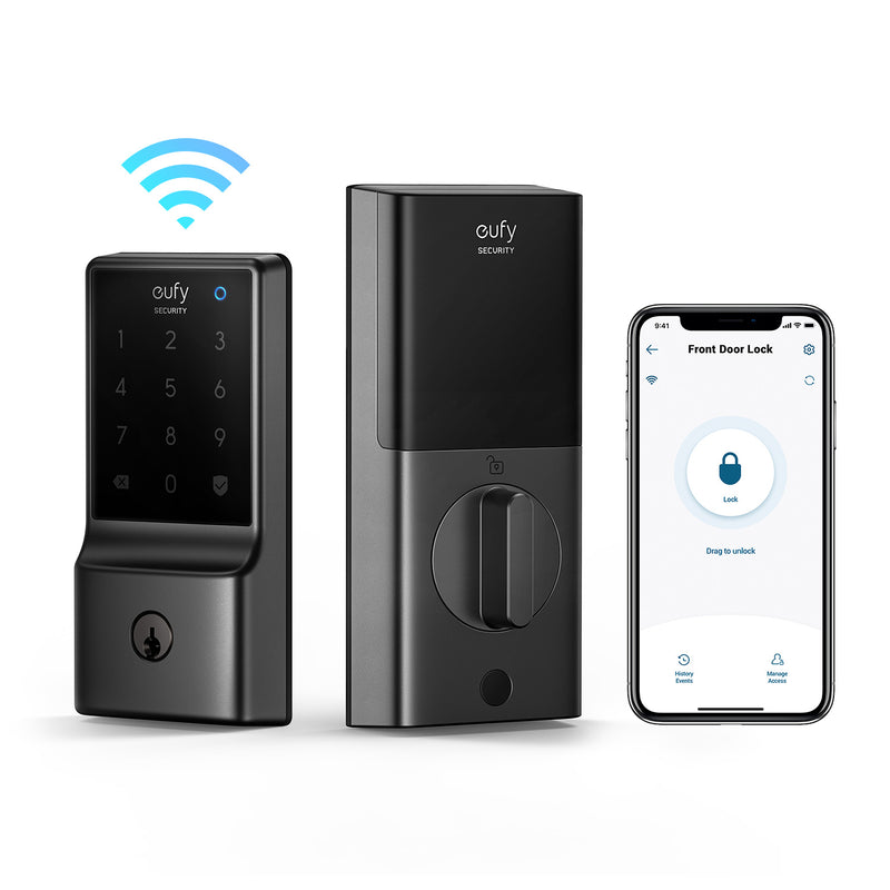 Eufy Black Smart Touchpad Wi-Fi Lock - T8502