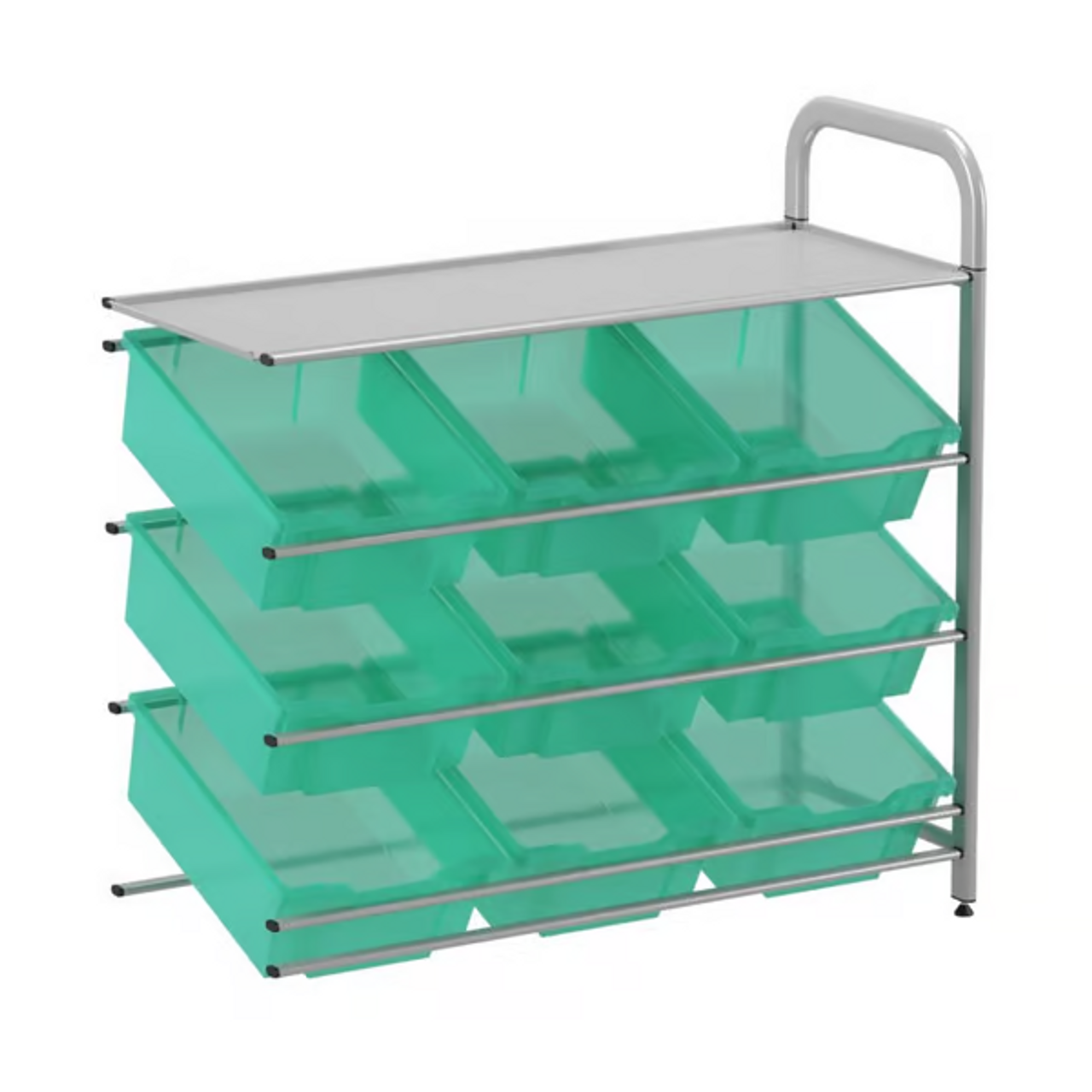 Gratnells Callero Customizable 9-Deep Tilting Tray Starter Unit - Ideal for Classroom Organization