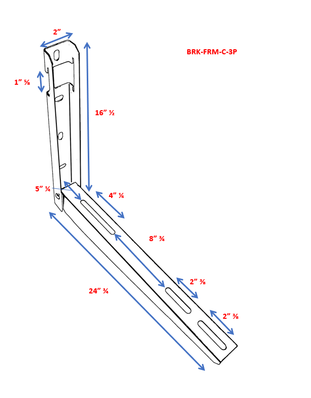 Leveler-Equipped Foldable Mounting Bracket for Mini Split Unit