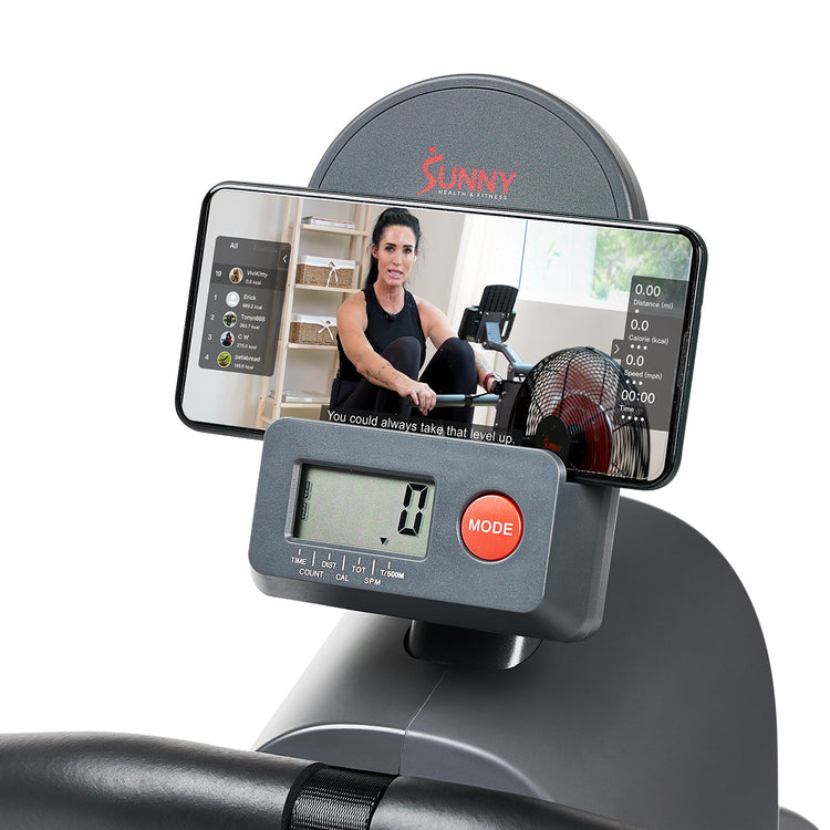 Sunny Health & Fitness SMART Foldable Bluetooth Rowing Machine - SF-RW522016