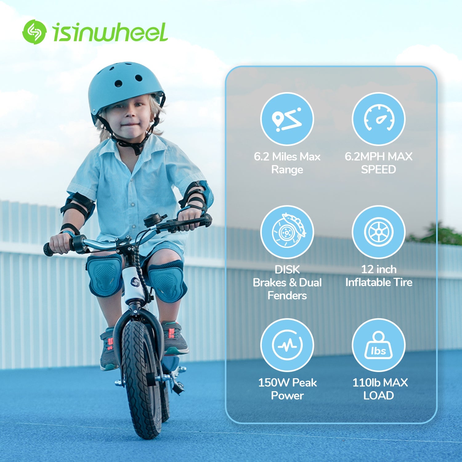 isinwheel SK12 Kids' Electric Adventure Bike