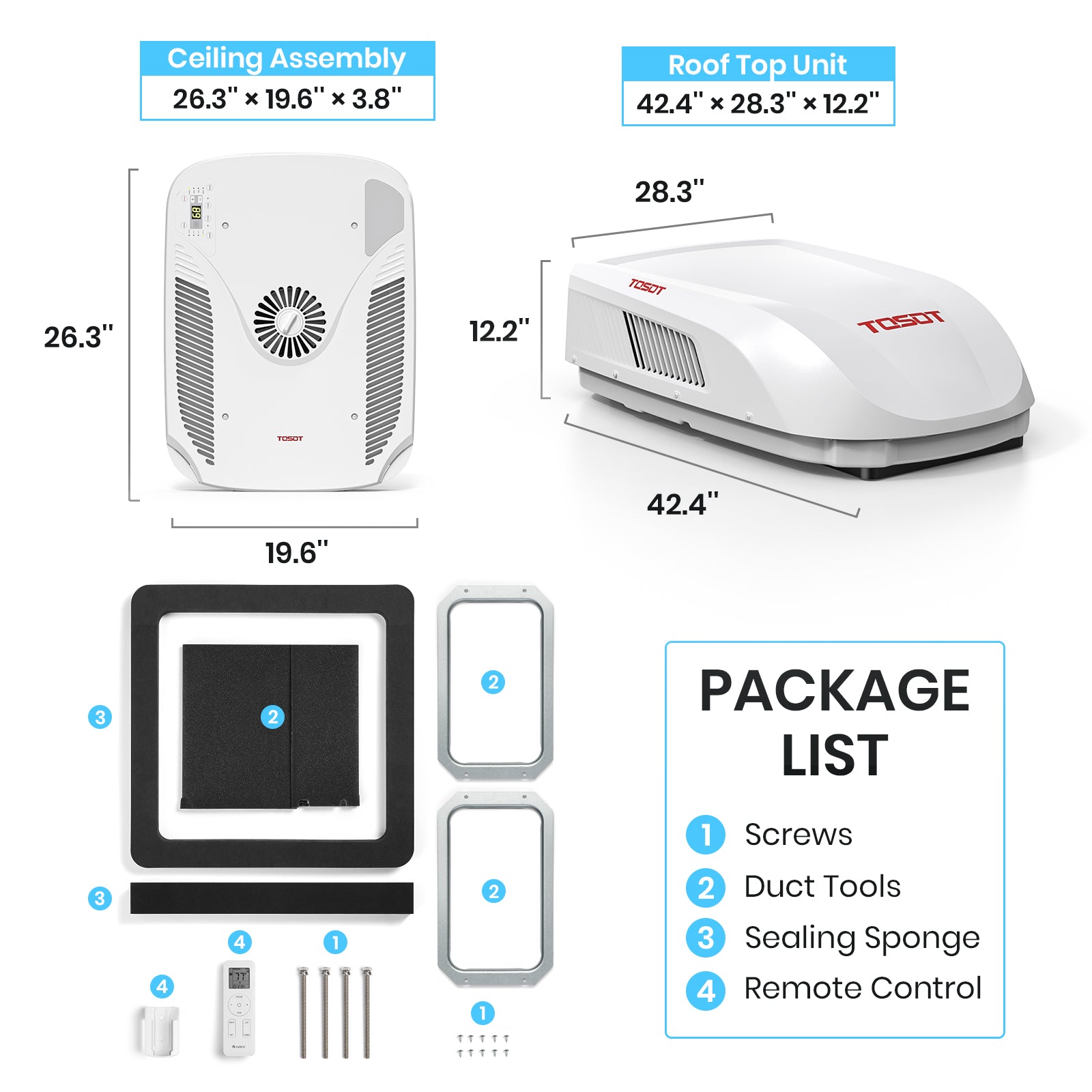 TOSOT RV 15,000 BTU Air Conditioner with Heat Pump: Your Ideal RV Cooling & Heating Solution