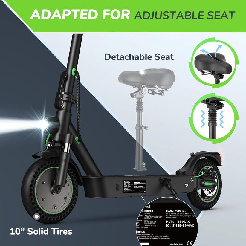 isinwheel S9Max 500W Upgraded Electric Scooter - Your Ultimate Urban Commuting Companion