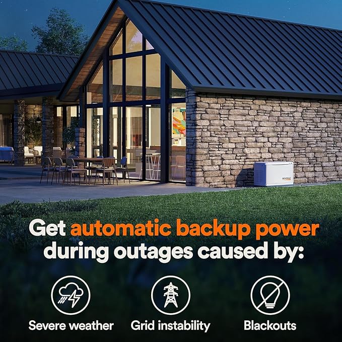 Generac 14/14 kW Air-Cooled Standby Generator with Free MobileLink