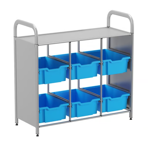 Gratnells Callero Custom Low-Level 6-Deep Tray Library Starter Unit -