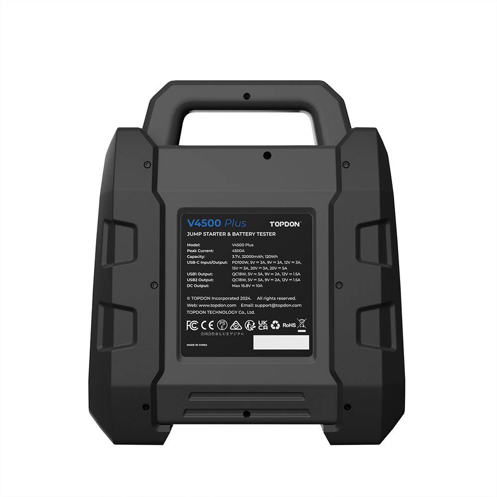 TOPDON V4500Plus 2-in-1 4500 Peak Amp Jump Starter - Your Ultimate Vehicle Power Companion