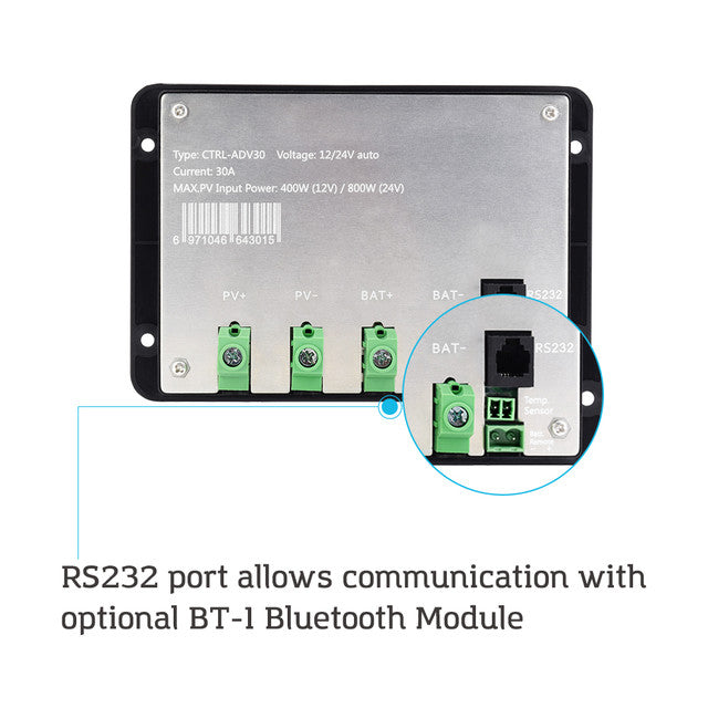 Renogy Adventurer-Li 30A Negative-Ground PWM Flush Mount Charge Controller - Your Reliable Solar Power Companion
