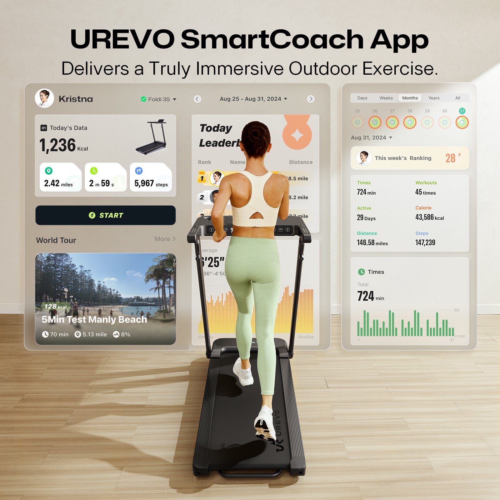 UREVO Foldi 3S Adjustable Treadmill - Your Ultimate Home Fitness Solution