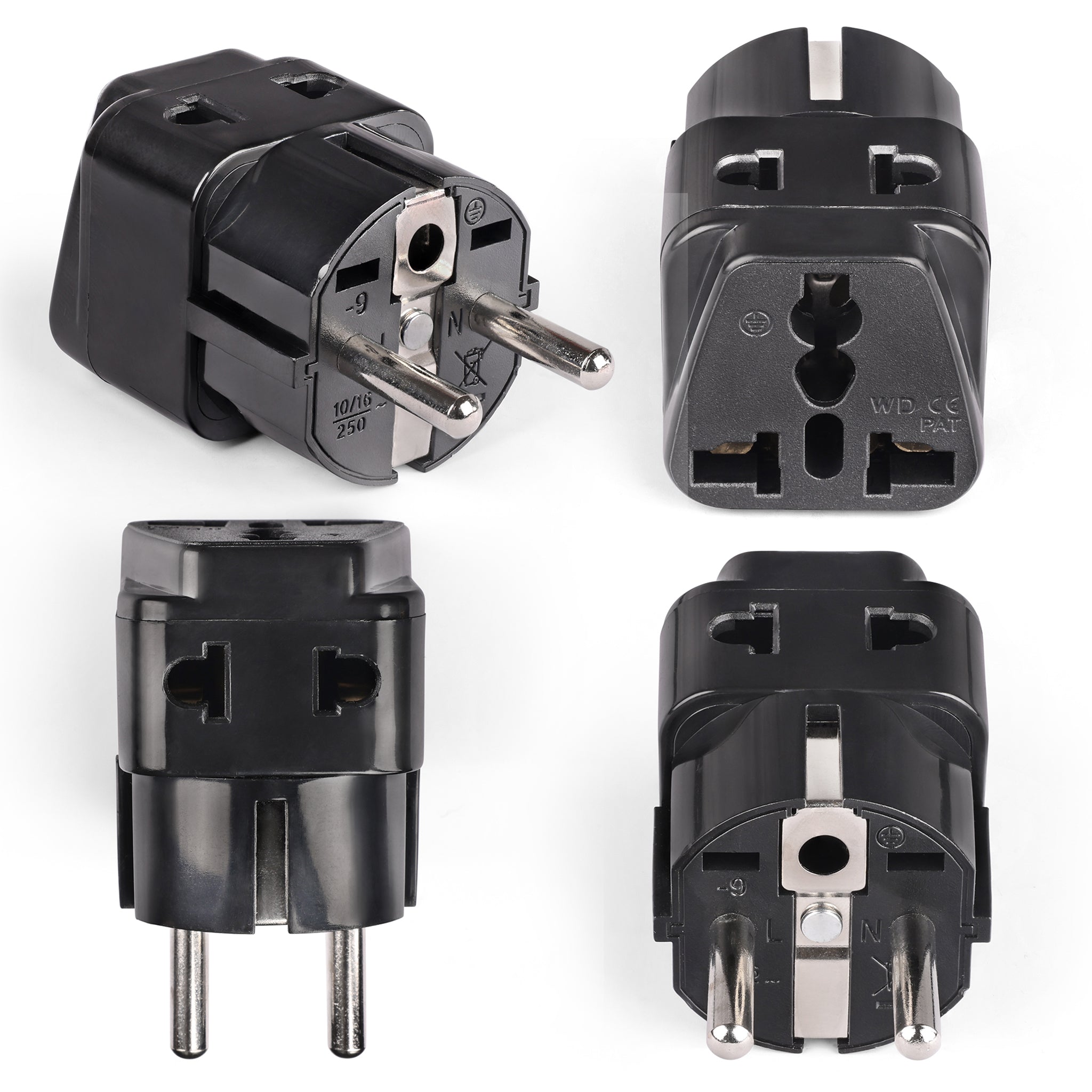 OREI DB-9 Compact Travel Adapter for Germany & France - 2 in 1 Type E/F