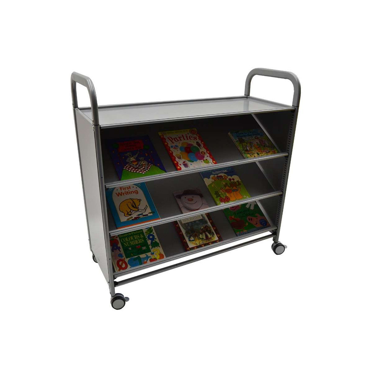 Gratnells Callero Steel Book Cart with Tilting Shelves - Effortlessly Organize Your Books and More!