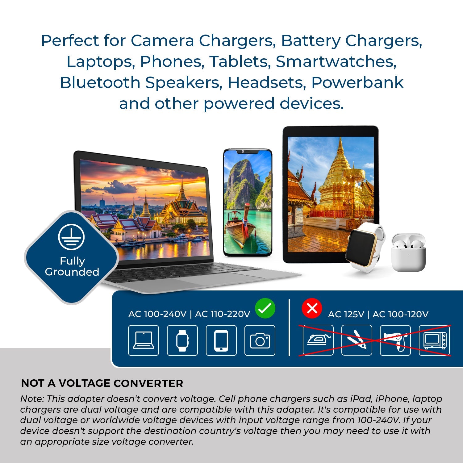 OREI U2U-18 Thailand Travel Adapter - Compact & Versatile for Your Journeys