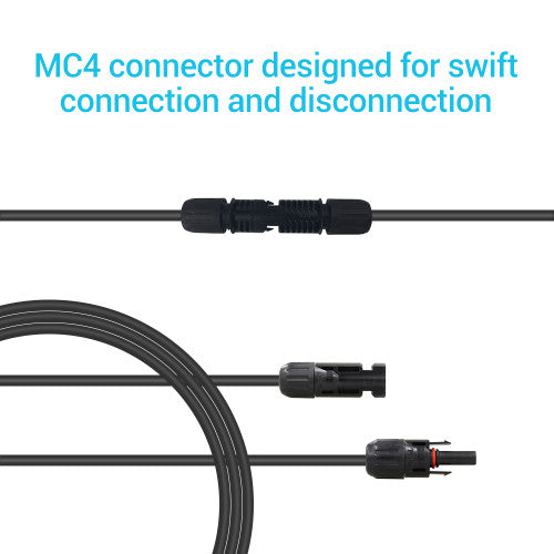 Renogy 20Ft 12AWG Solar Panel Extension Cable with MC4 Connectors - Customize Your Solar Setup Effortlessly