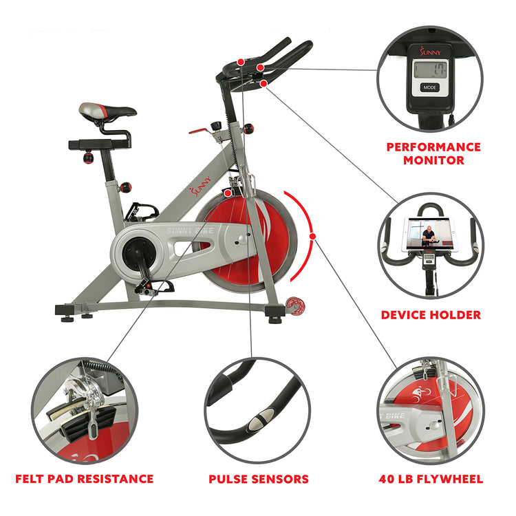 Sunny Health & Fitness Pro II Indoor Cycling Bike - SF-B1995: Your Ultimate Home Workout Companion