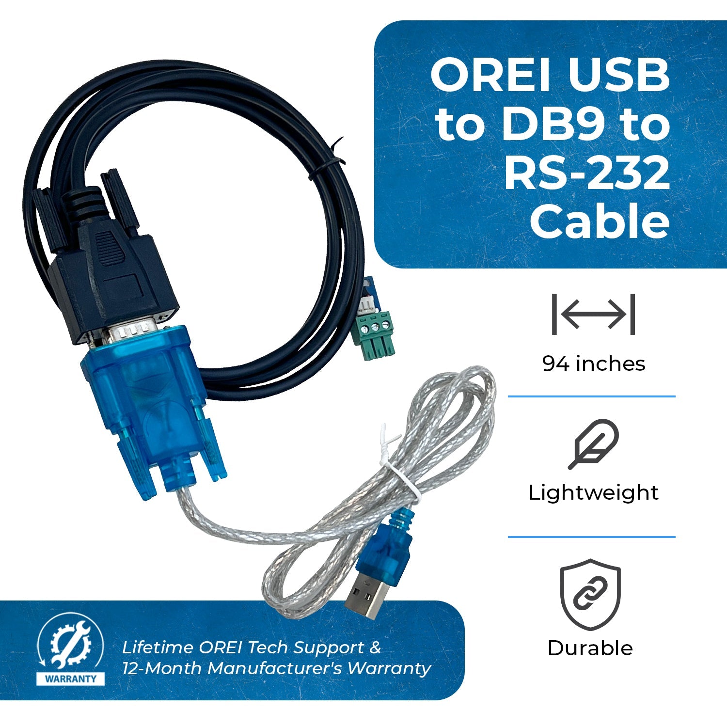 Powerful USB-to-RS-232 Combo Cable for Seamless Device Connectivity