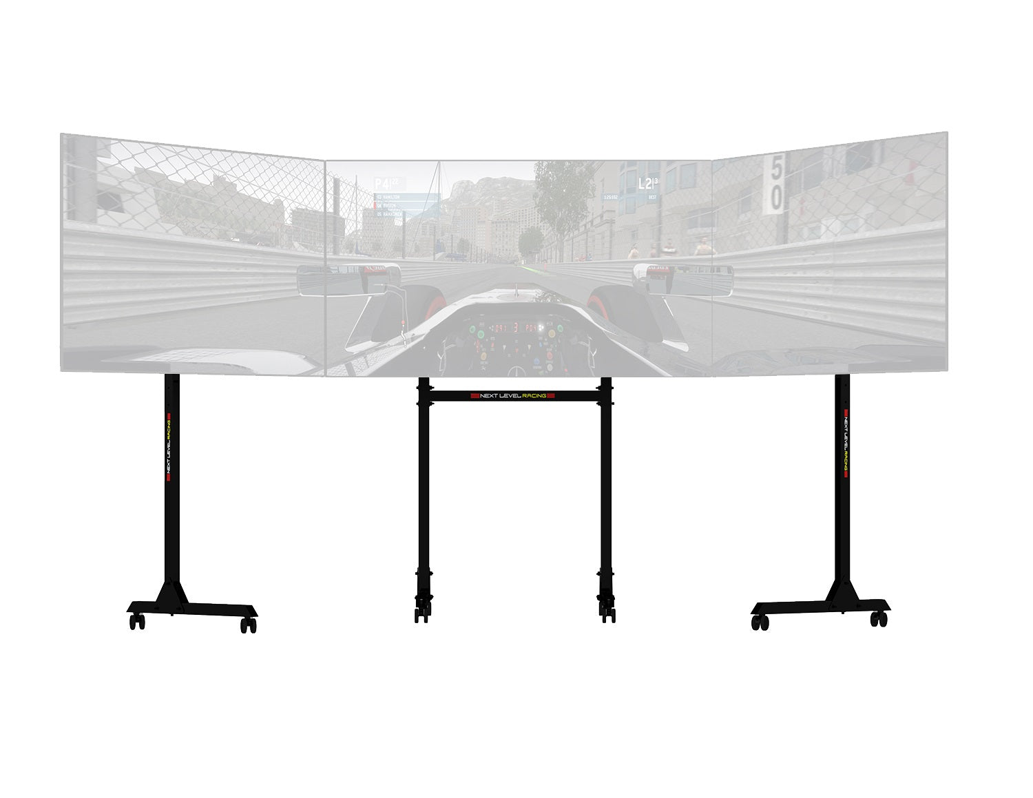Next Level Racing Elite Free Standing Triple Monitor Stand - Black Edition