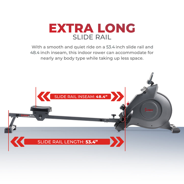 Sunny Health & Fitness SMART Foldable Bluetooth Rowing Machine - SF-RW522016