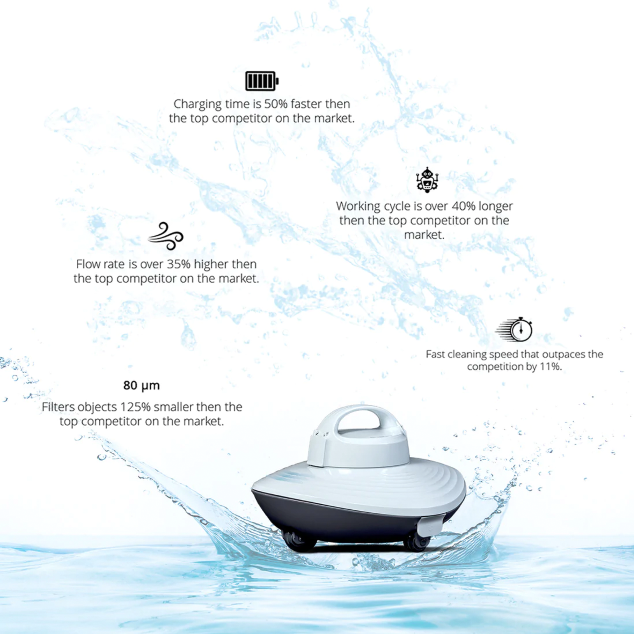 Seauto Roker Plus Cordless Robotic Pool Cleaner - Effortless Pool Maintenance