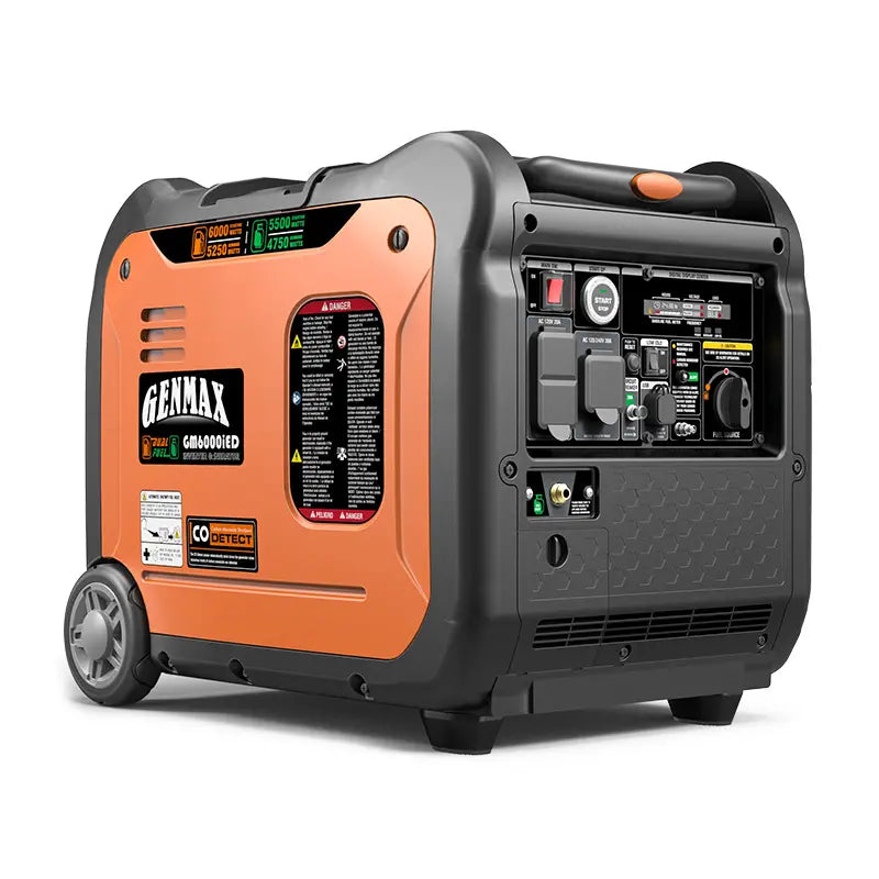 Genmax GM6000iED Super Quiet Dual Fuel Portable Inverter Generator - 6000W Powerhouse