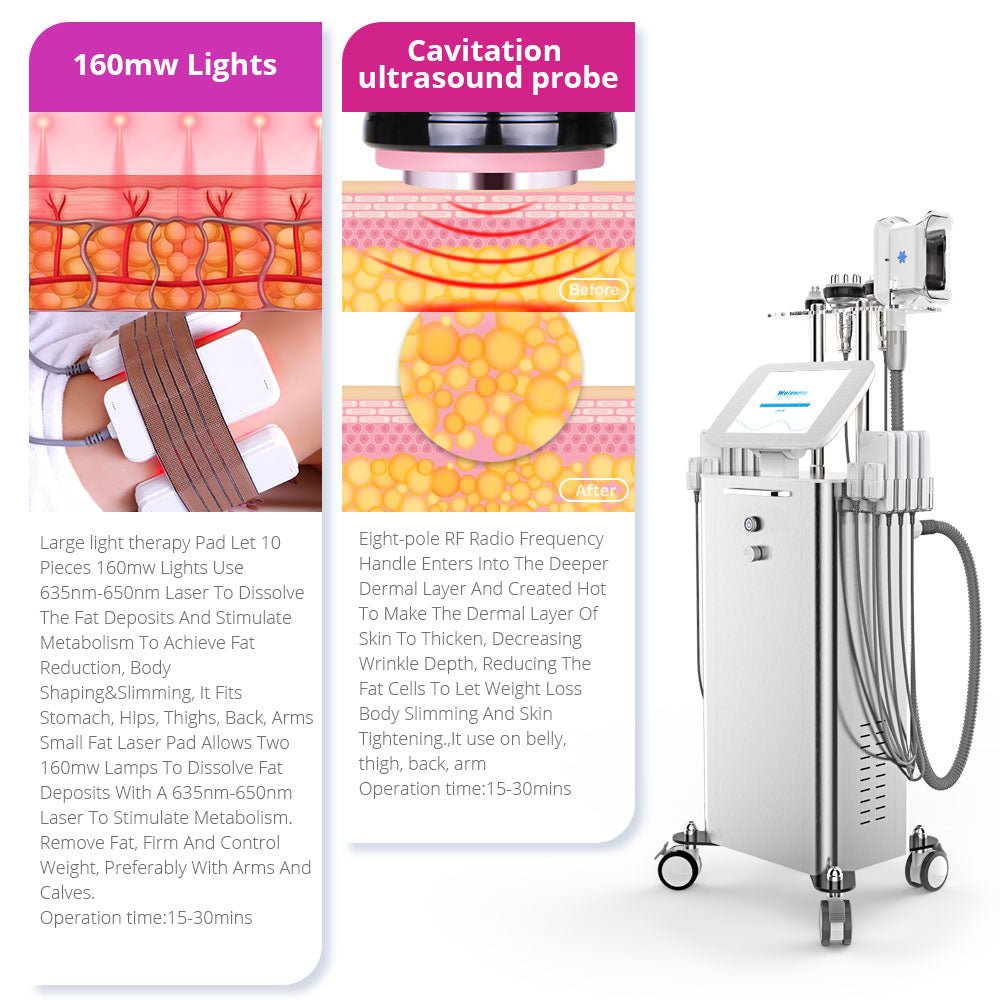 Shape Tactics - Revolutionary 160mw Lipo Laser Fat Freeze Machine with Cavitation