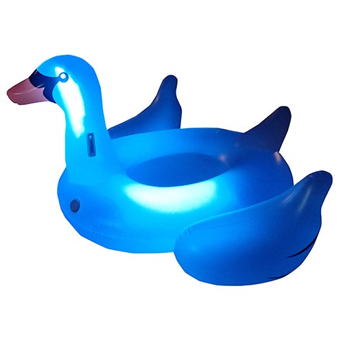 Glamourous LED Light-Up Swan Pool Float