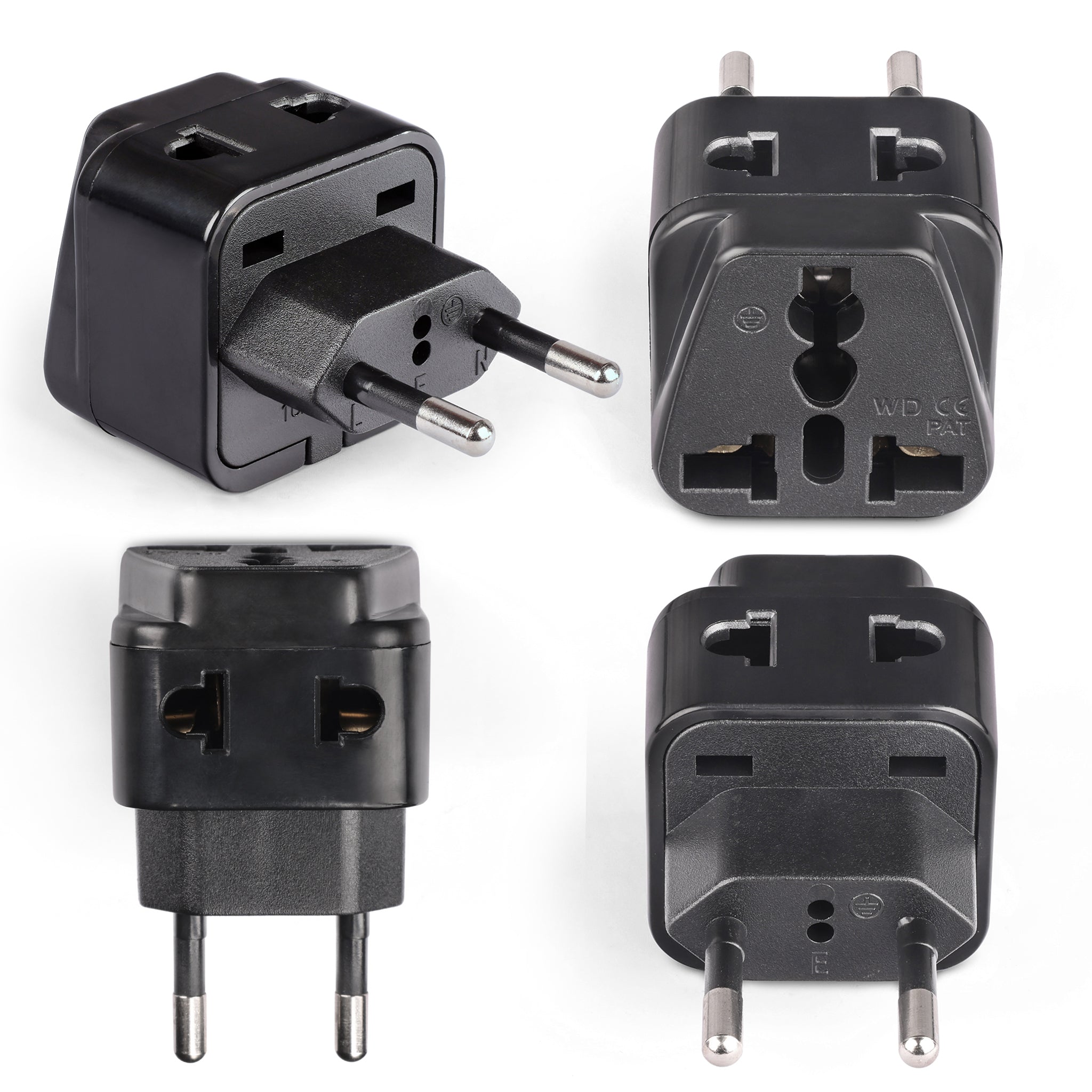 OREI DB-9C European Travel Adapter - Compact 2-in-1 Type C for Seamless Charging On-the-Go