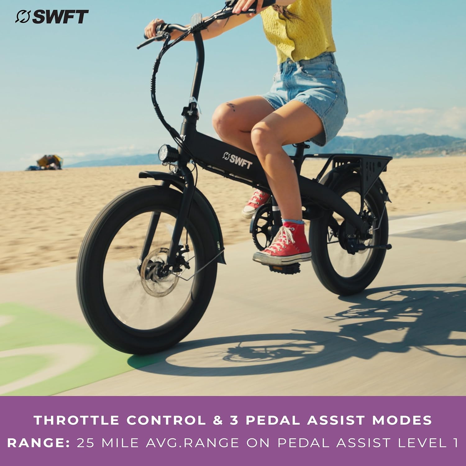 SWFT FX Foldable Electric Bike - Sleek Black