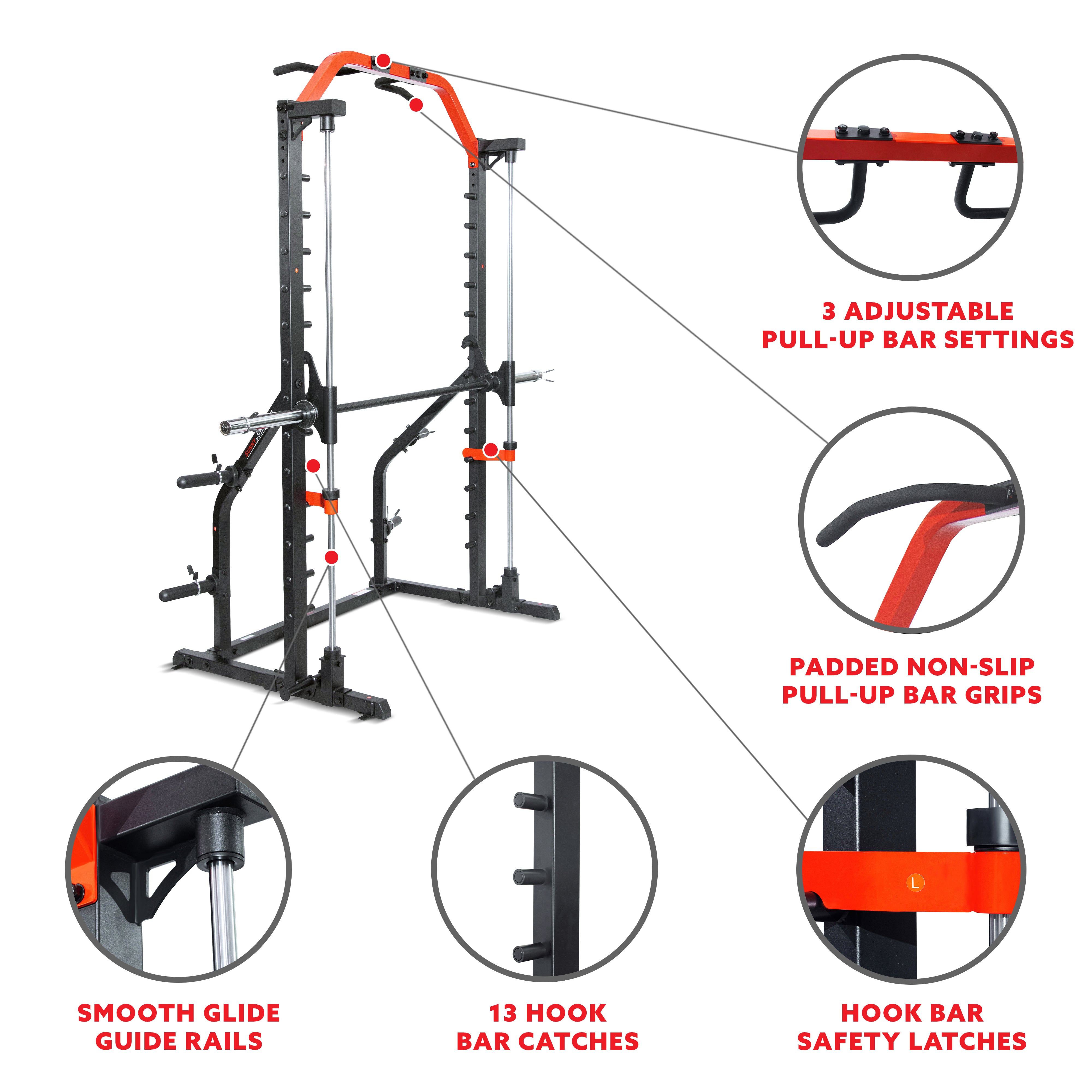 Sunny Health & Fitness Essential Series II Smith Machine Squat Rack - SF-XF920021