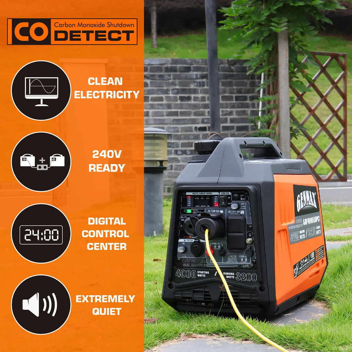 Genmax GM4000iSAPC 4000W Ultra-Quiet Gasoline Inverter Generator - Your Powerhouse on the Go