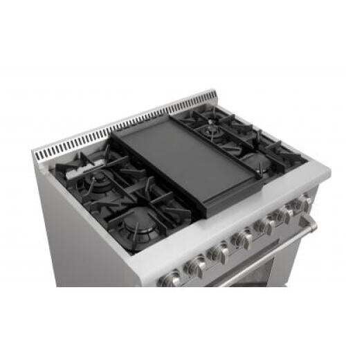 Thor Kitchen Two-Burner Cast Iron Griddle - Perfect for Family Breakfasts and Big Burgers