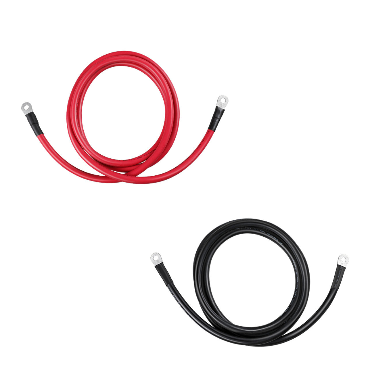 Renogy 8Ft 1AWG Copper Battery Inverter Cables (Pair) - 3/8Inch Lugs