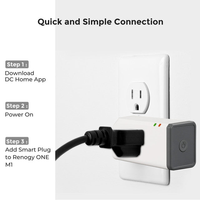 Renogy Zigbee Smart Plug - US Type, Meter-Free